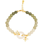S925 silver new Chinese style gradient jade bracelet£¨Bead width 6mm£©