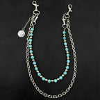 Detachable double chain hand-beaded jeans chain