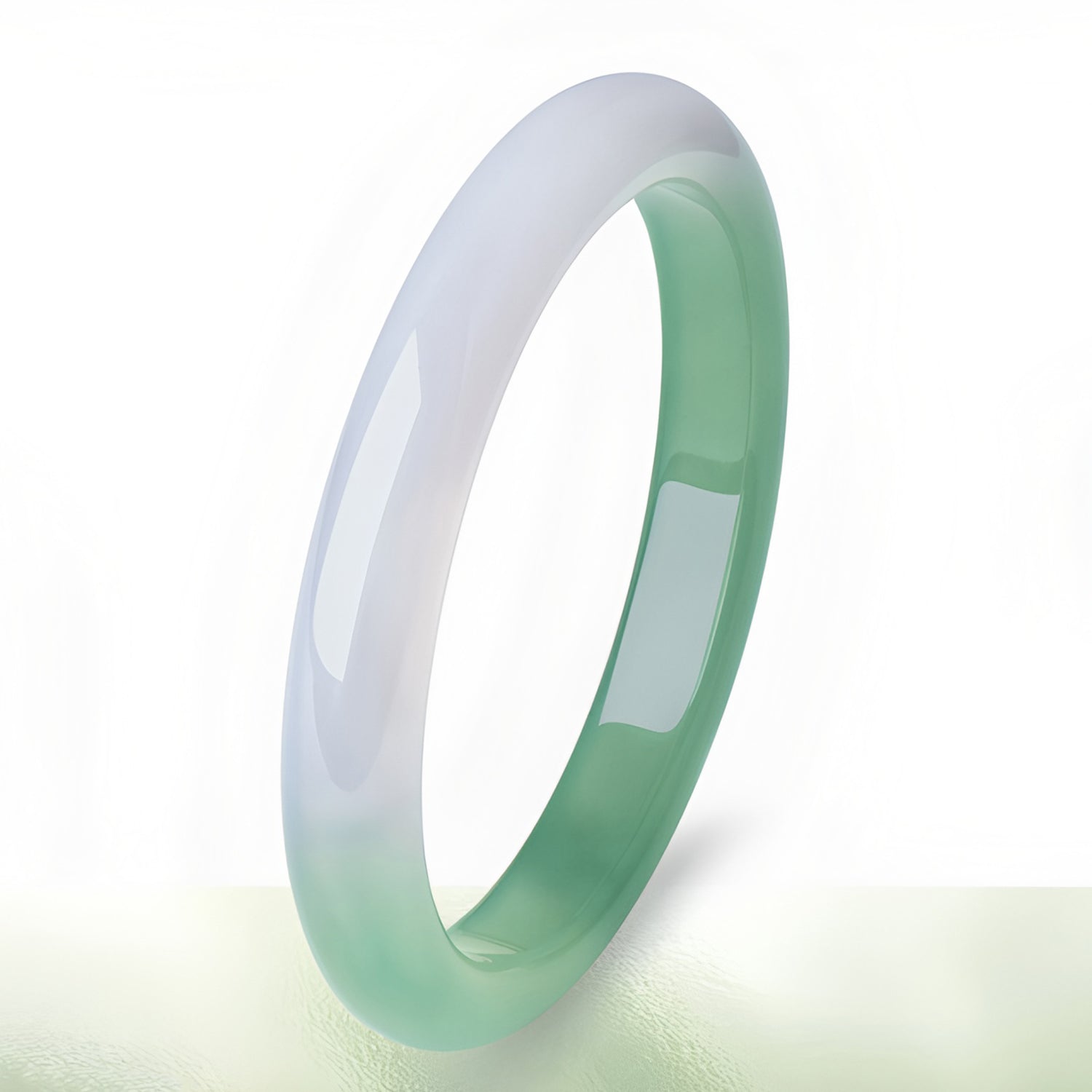 Natural jade half mountain half water bracelet