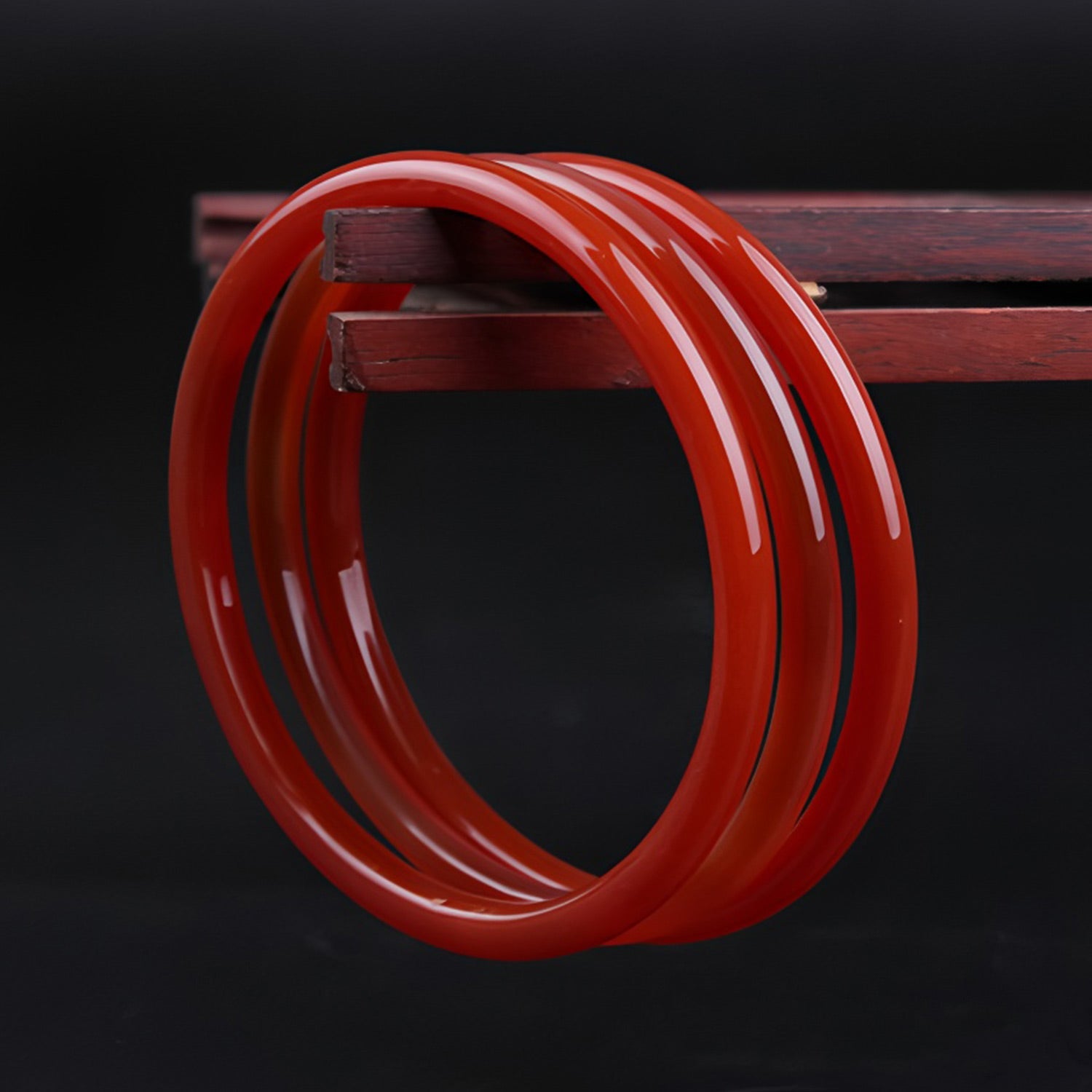Delicate, elegant, and versatile red jade bracelet