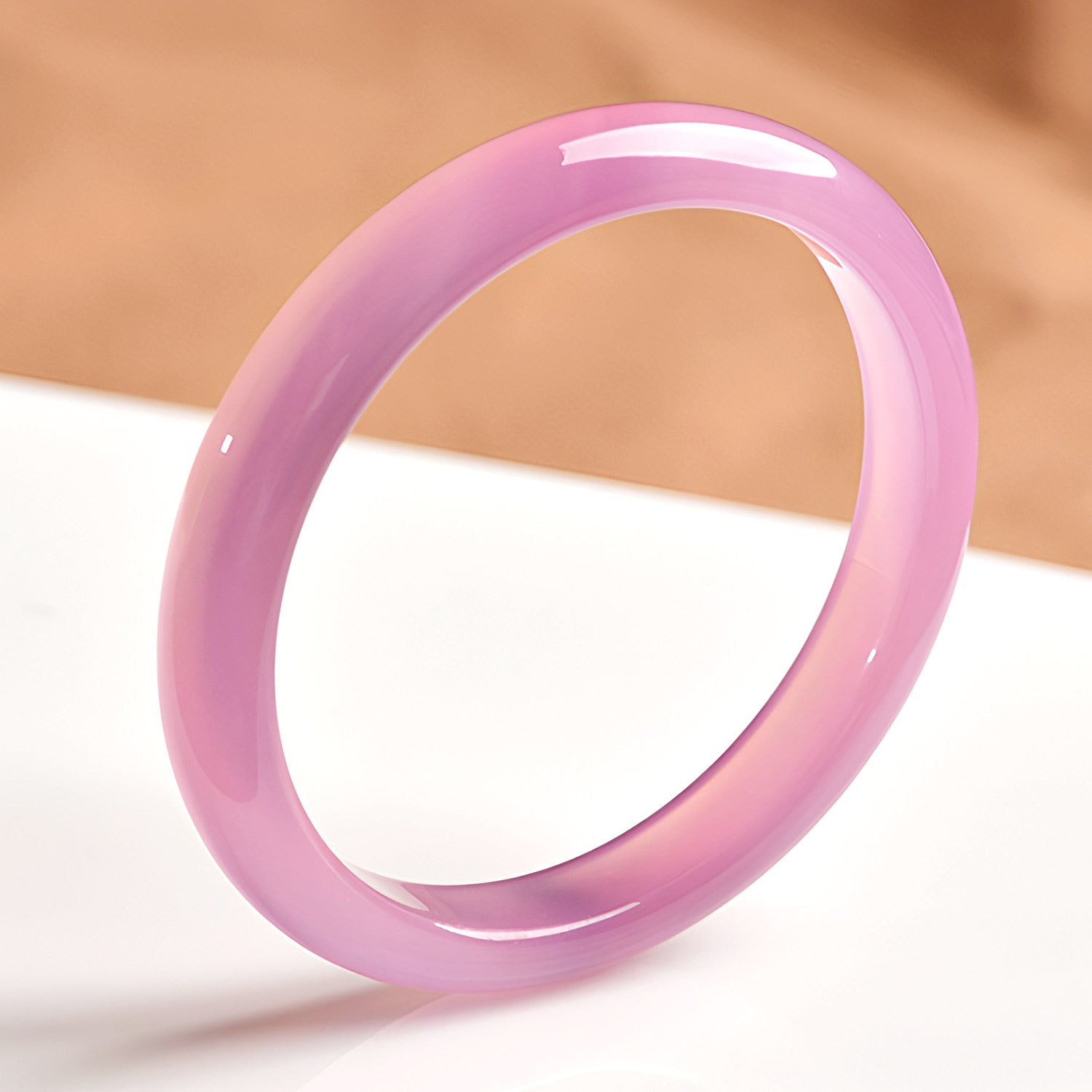 Natural Jade Bracelet Elegant Beautiful Pink Jade Bangles