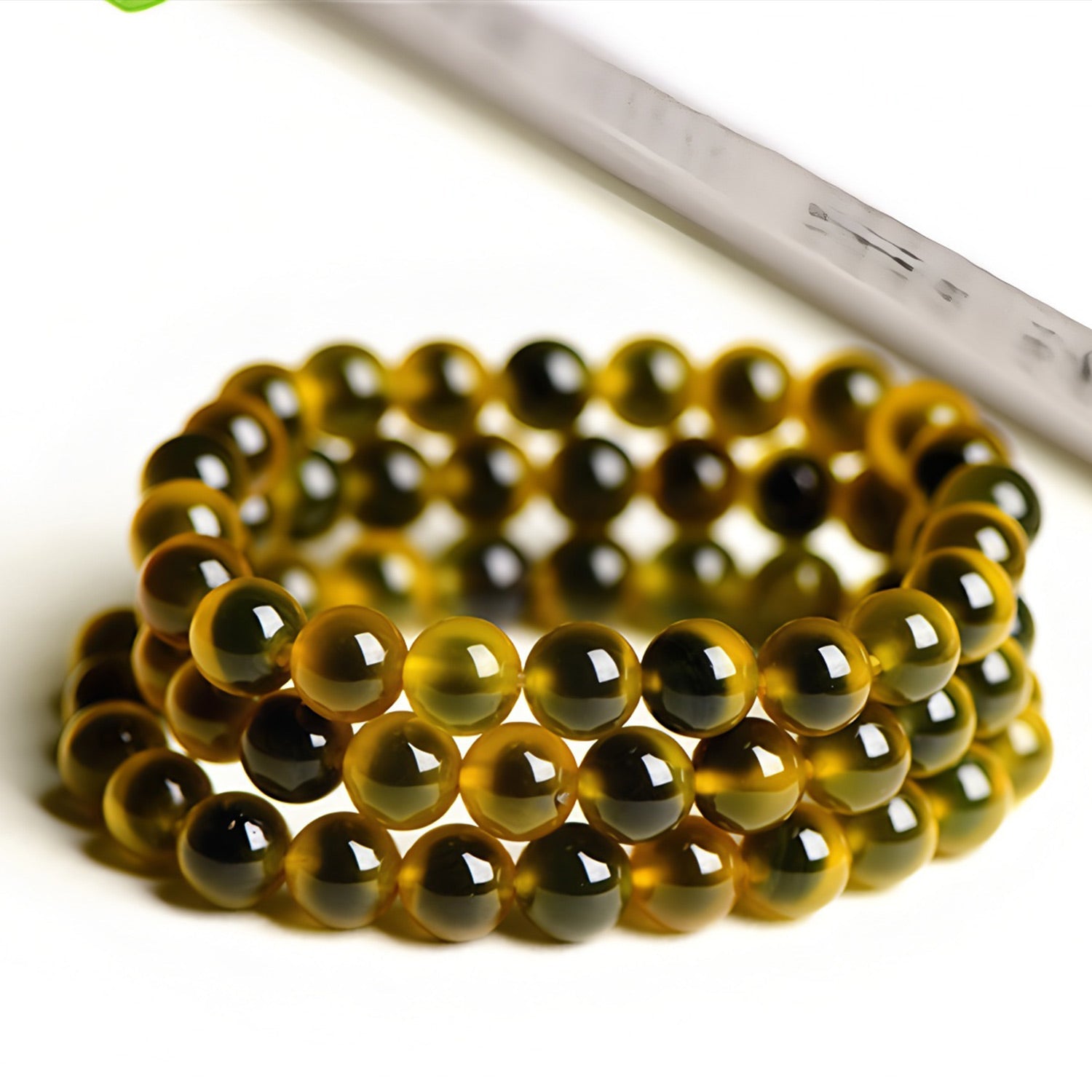 Elegant gradient agate yellow bracelet