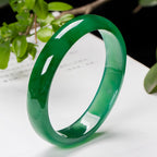 Natural Chalcedony Green Jade Bangles