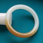 Quartzite White and Yellow Jade Bracelet