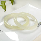 Natural Jade Bracelet Green White Jade light Green Bracelet