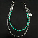 Detachable double chain hand-beaded jeans chain