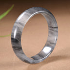 Natural Light Gray Nephrite Jade Bracelet