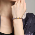 Elegant and deep purple jade bracelet
