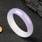 Jade Bracelet Violet Half Purple Half White Jade Bracelet