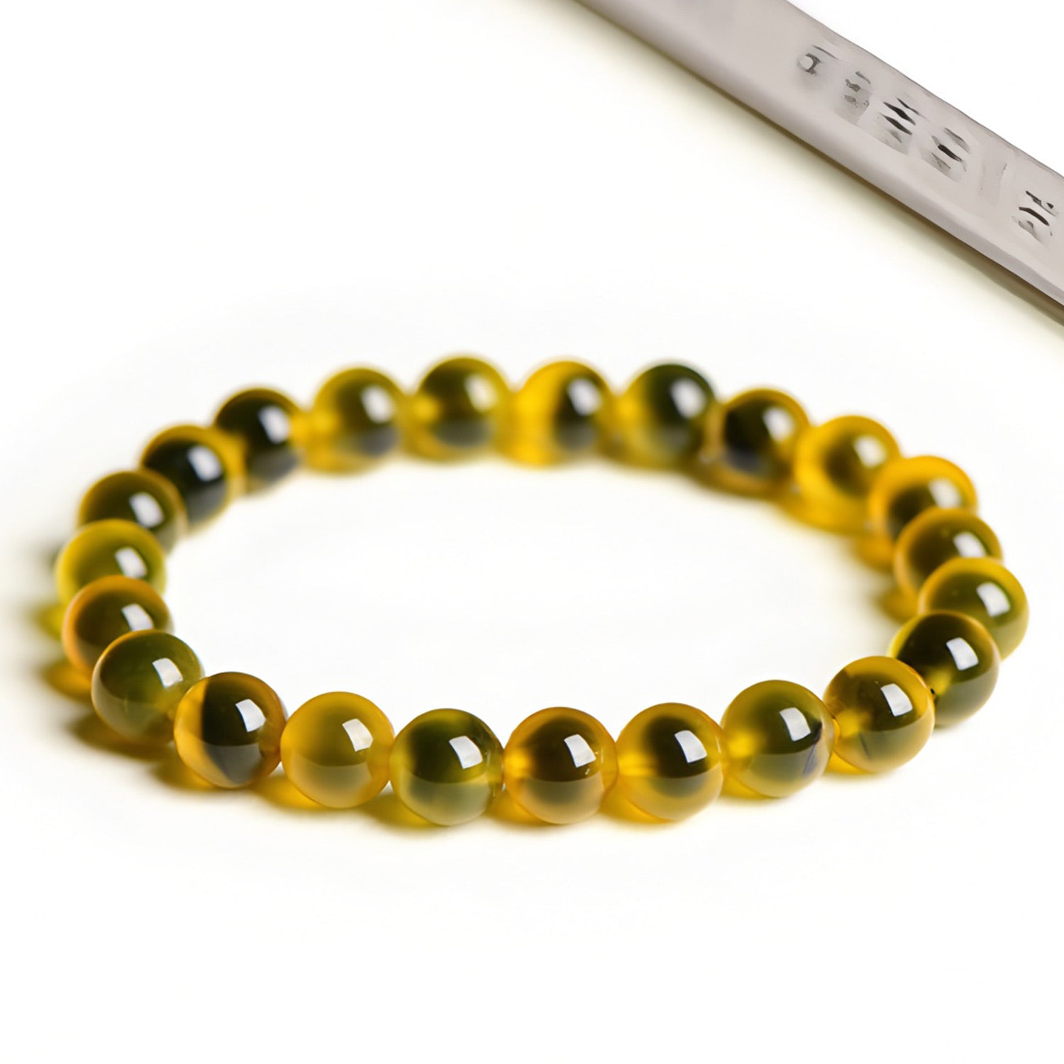 Elegant gradient agate yellow bracelet