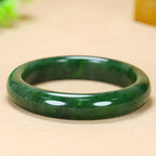 Natural Jasper Dark Green Jade Bangles