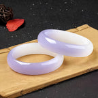 Jade Bracelet Violet Half Purple Half White Jade Bracelet