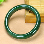 Natural Jasper Dark Green Jade Bangles