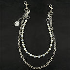 Detachable double chain hand-beaded jeans chain