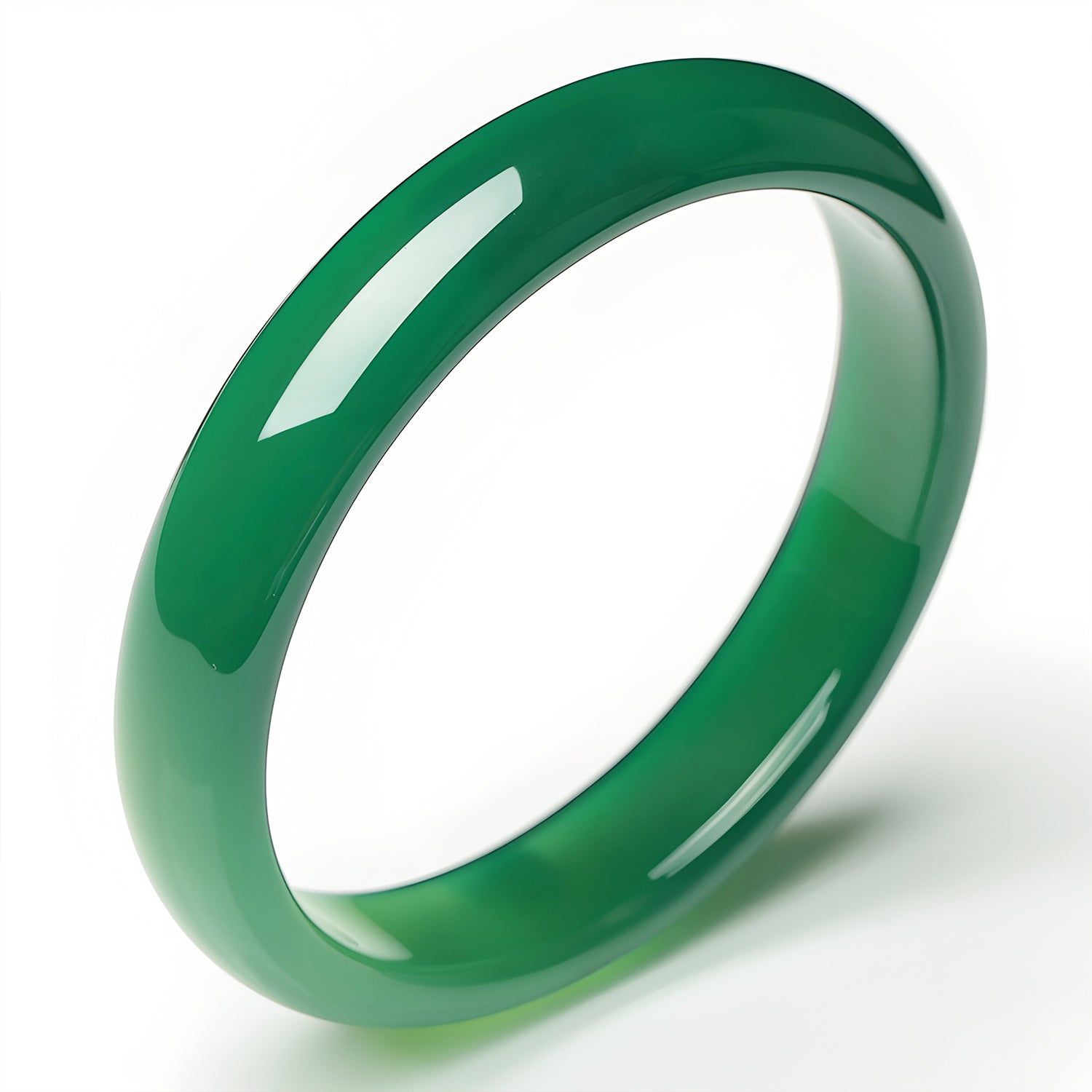 Natural Chalcedony Green Jade Bangles