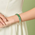 Natural jade half mountain half water bracelet