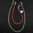 Detachable double chain hand-beaded jeans chain