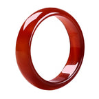 ■Luck and Health■ Brand New Genuine Jade Widened Rich Red Jade Bangles