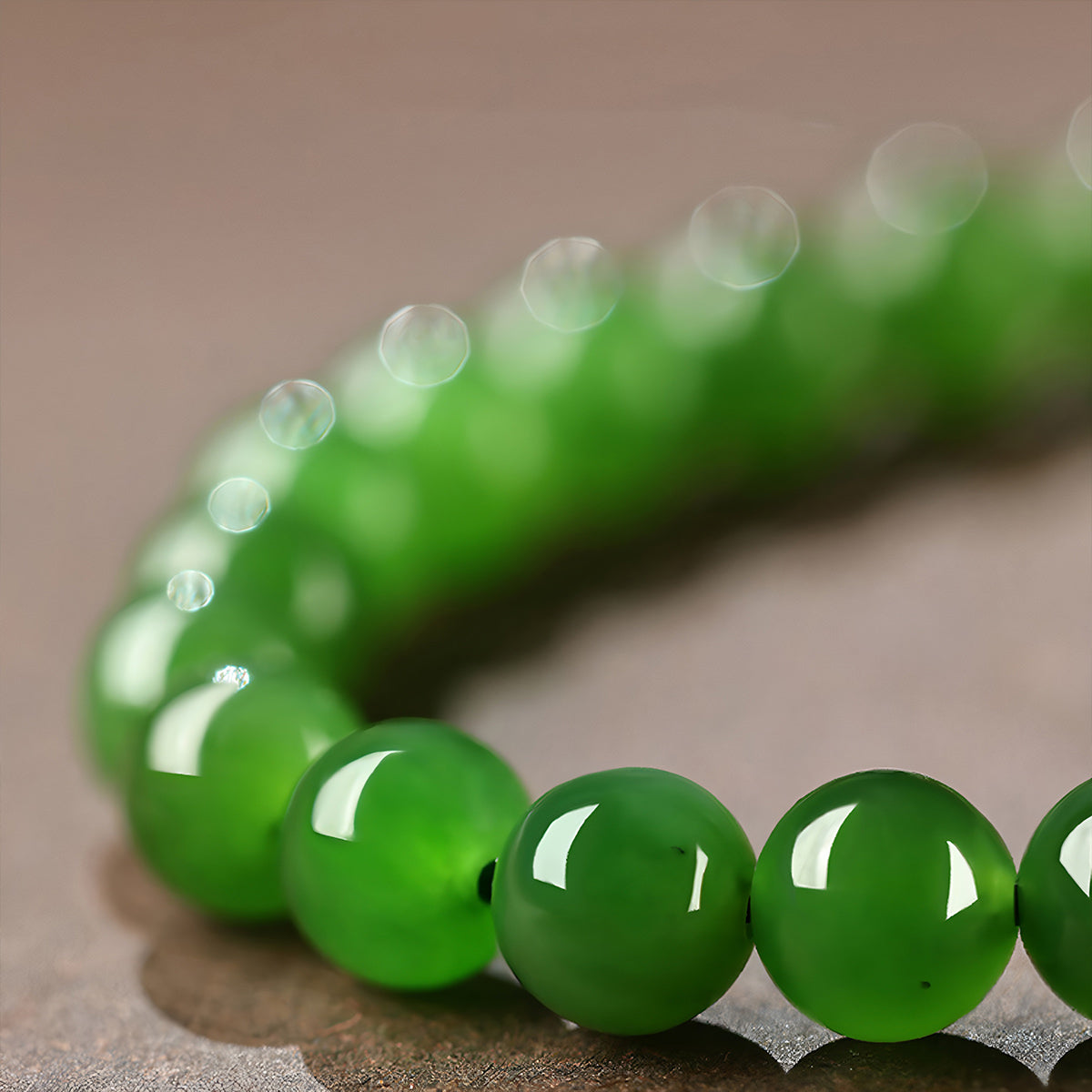 Natural Jasper Multi-Circle Buddhist Beads Jade Bracelet