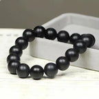 Natural Hetian Jade Black Jade Beaded Bracelet