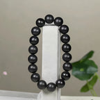 Natural Hetian Jade Black Jade Beaded Bracelet