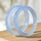 Natural Jade Bracelet Chalcedony Blue Jade Bracelet