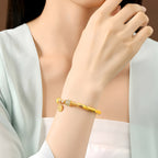 999 Silver Hetian Jade Butterfly Tassel Half Bracelet£¨elastic cord£©