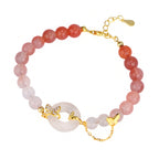 S925 silver new Chinese style gradient jade bracelet£¨Bead width 6mm£©