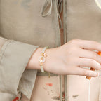 S925 silver new Chinese style gradient jade bracelet£¨Bead width 6mm£©