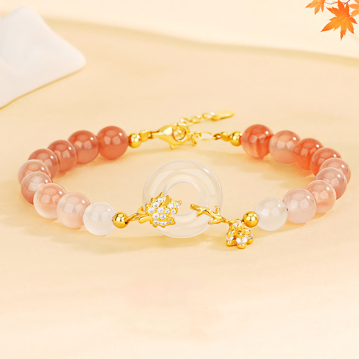 S925 silver new Chinese style gradient jade bracelet£¨Bead width 6mm£©