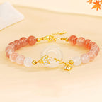 S925 silver new Chinese style gradient jade bracelet£¨Bead width 6mm£©