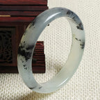 Natural Xiuyu Ice Gray Jade Bracelet
