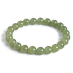 Natural Hetian Jade High Transparency Green Jade Bead Bracelet