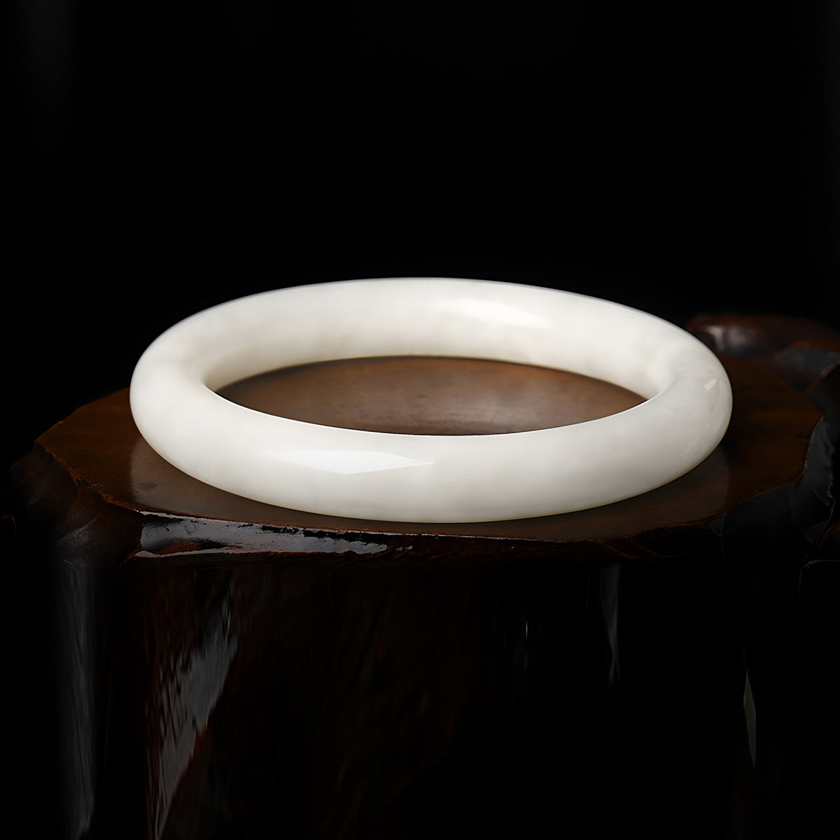 Natural Hetian White Jade Bracelet