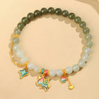 S925 Silver Unicorn Jade Beaded Bracelet