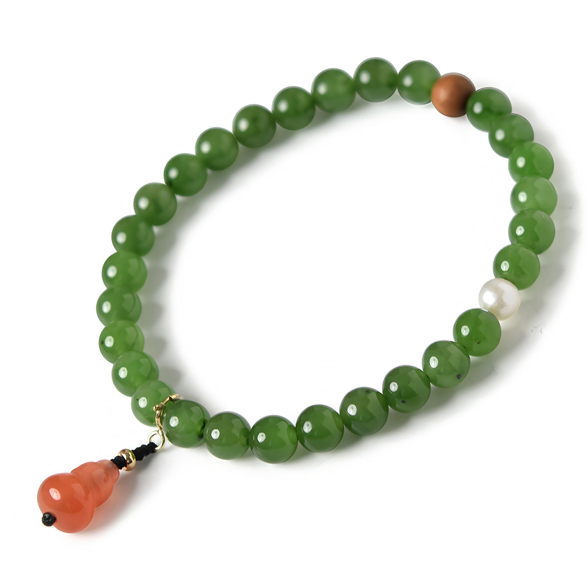 Natural Jasper Red Gourd Peace Jade Bracelet