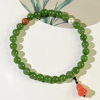 Natural Jasper Red Gourd Peace Jade Bracelet