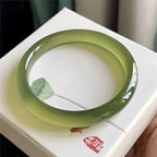 Natural Jade Bracelet Elegant Cyan Bracelet
