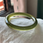 Natural Jade Bracelet Elegant Cyan Bracelet
