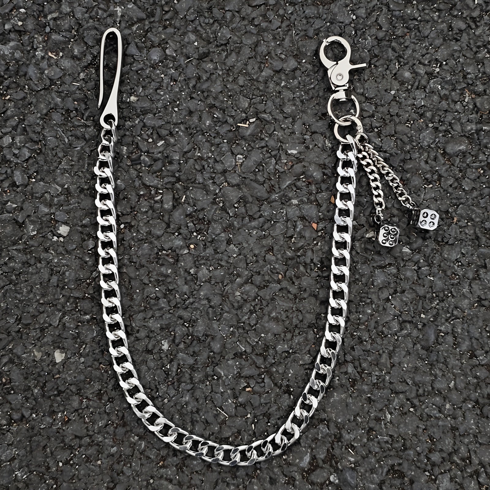 Single chain punk ring decorative waist chain