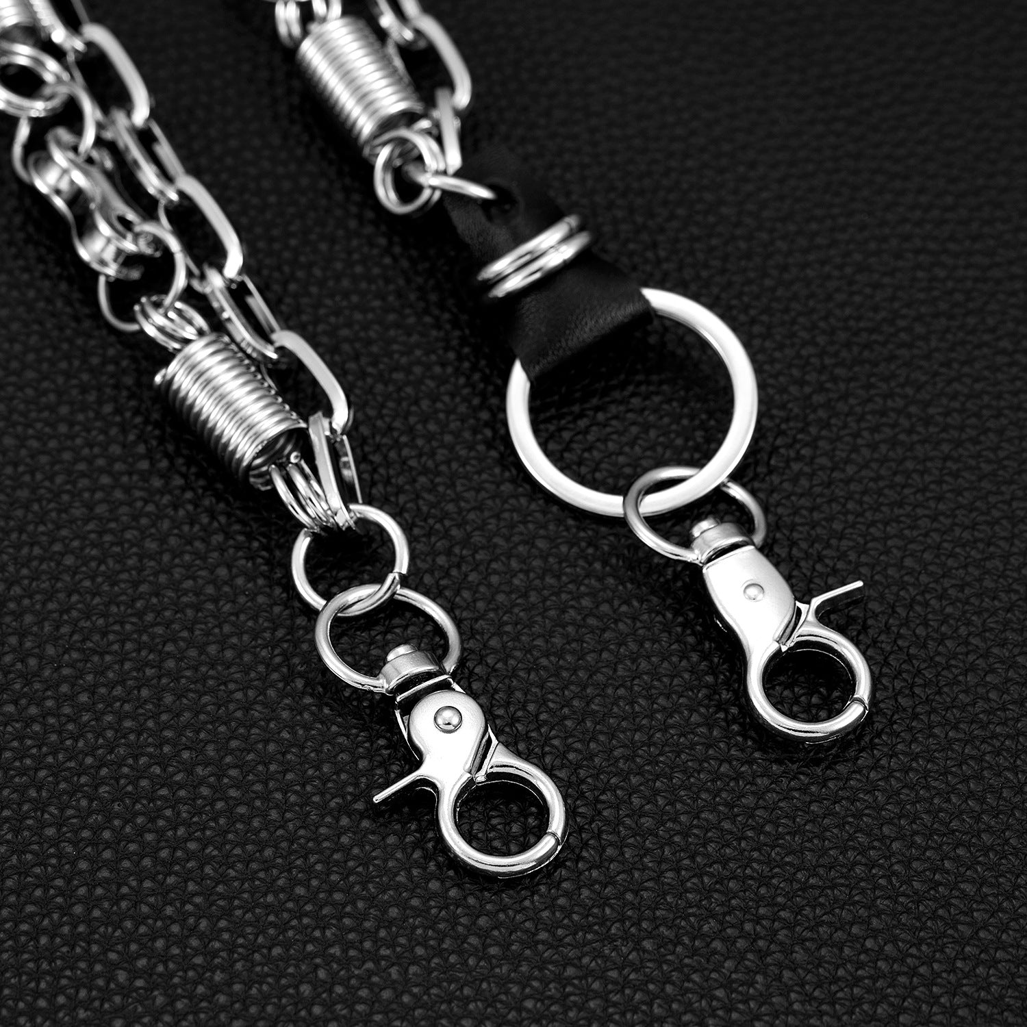 Double spring motorcycle chain pants chain