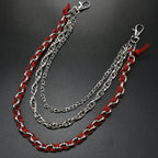 Fashionable and versatile woven multi-layered trouser chain