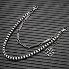 Exclusive design metal double chain waist chain