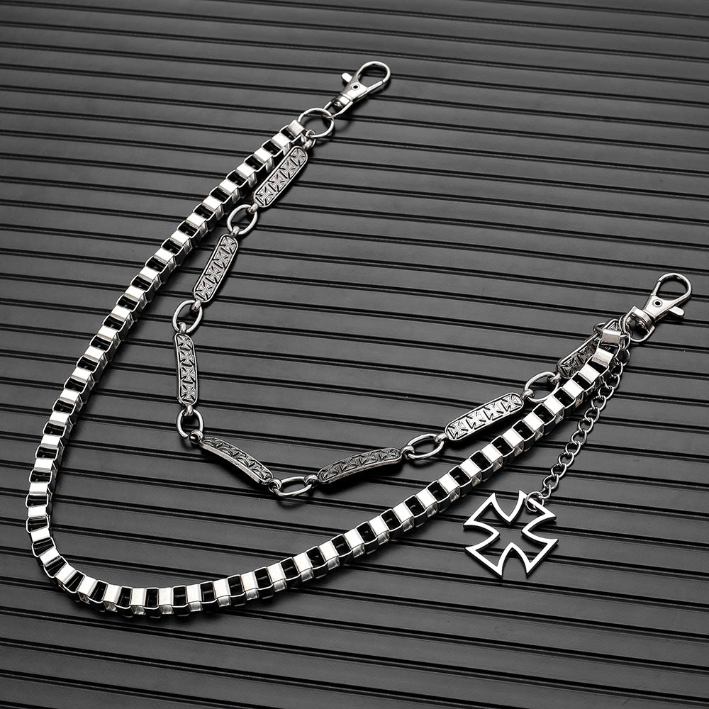 Exclusive design metal double chain waist chain