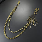 Personalized metal chain multi-layer pants chain