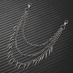 Three-layer punk spiked chain pants chain