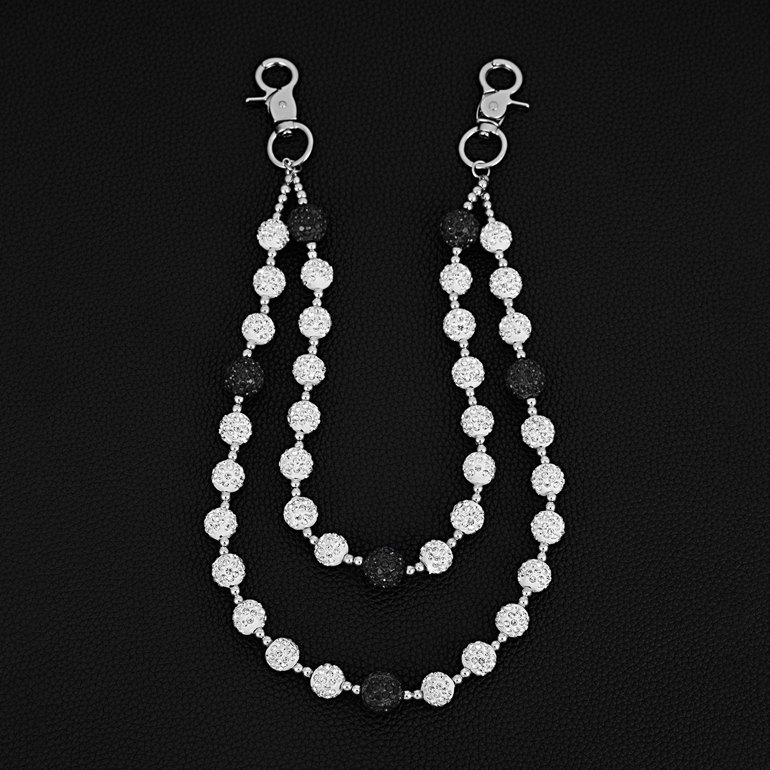 14mm large diamond ball diamond double chain trouser chain