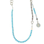 Blue turquoise dragon bone bead patchwork trouser chain