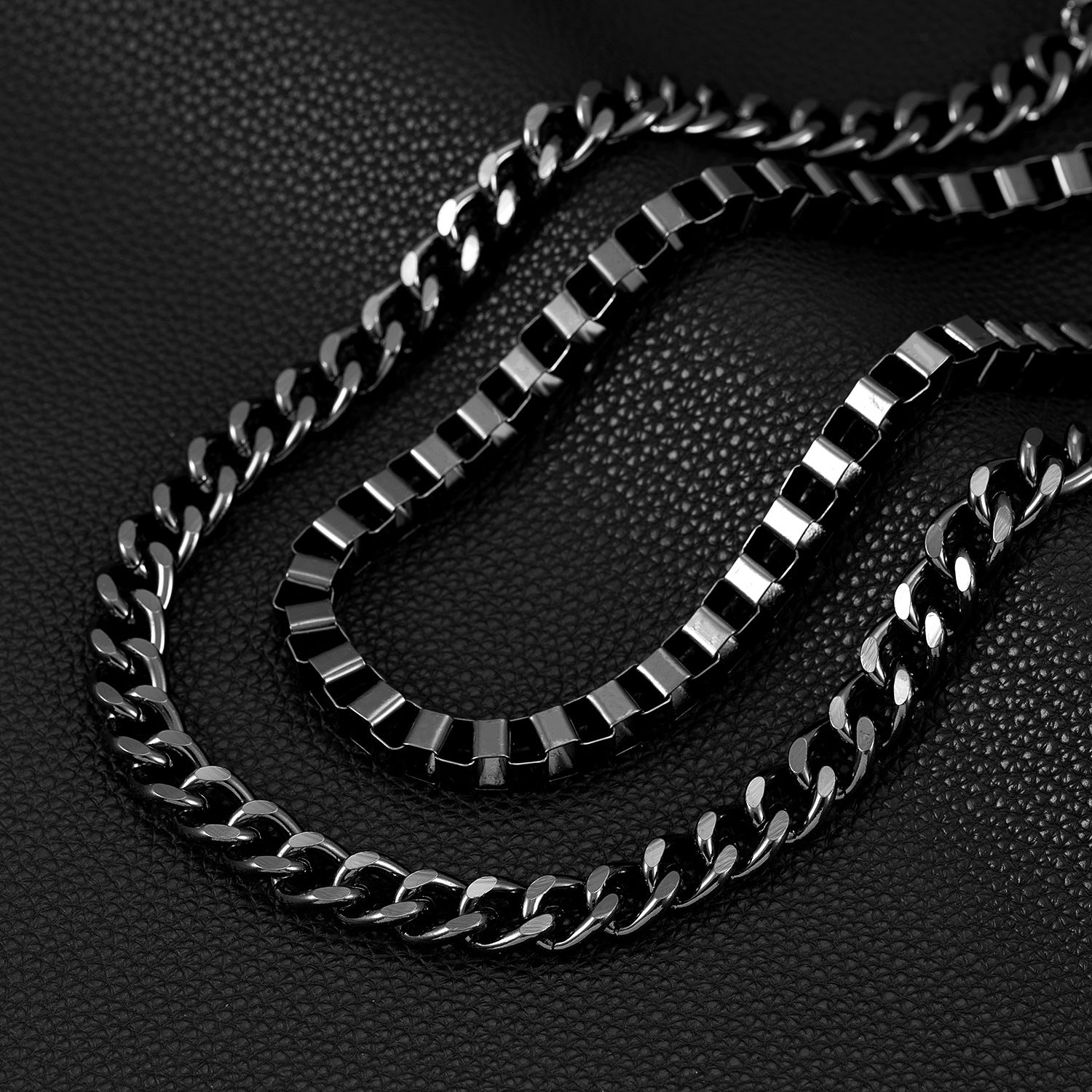 Dark punk hip-hop double-layer skull trouser chain