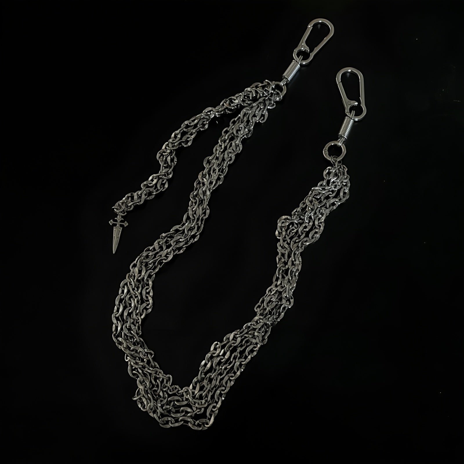 Original multi-layer splicing heavy metal trouser chain